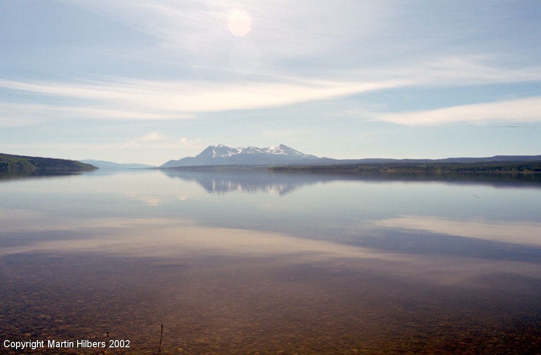 Alaska Highway : Johnsons' Crossing - Morley Bay / Lake Tanga. Click to see full size image