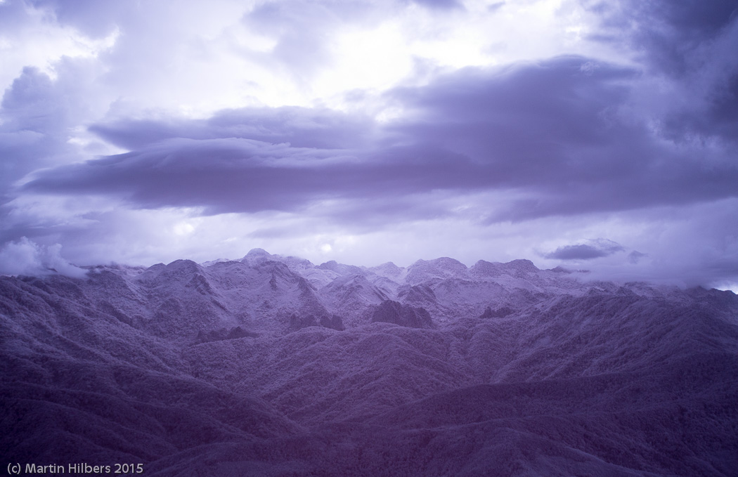 Laos: 9/11 Luong Prabang - Kiew Kachan / Ban Kioukacham view (IR). Click to see full size image