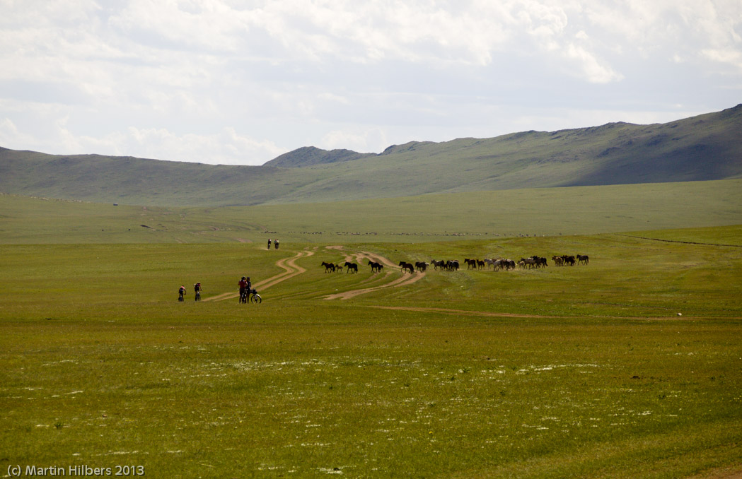 Mongolia: 5/6 Bulgan - Saikhan / Horses crossing. Click to see full size image