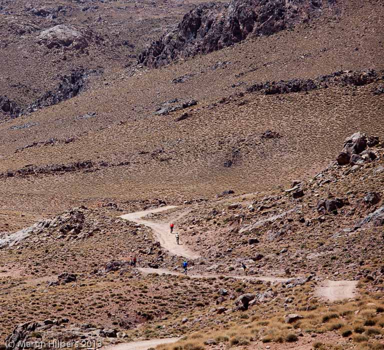 Morocco High Atlas and Jebel Sahro: 31/3 Boumalne Dades - Nekob / Riding towards Tizi-n-Tazazert. Click to see full size image